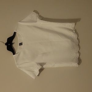 SHEIN line solid laser cut top